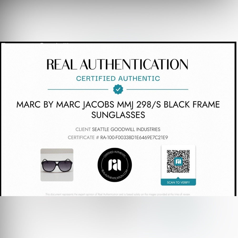 Marc Jacobs, UIGC,MMJ 298/S Black Plastic Aviator Gradient Lens Sunglasses w/COA - Picture 7 of 10
